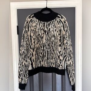 Free People zebra sweater! Size M